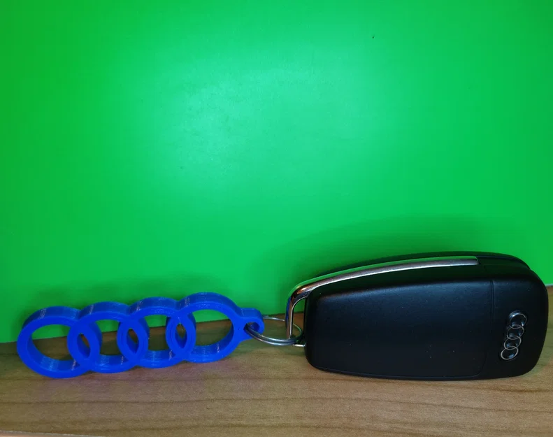 Móc khóa logo Audi (Audi Logo keychain) in 3D cá tính - Image 1