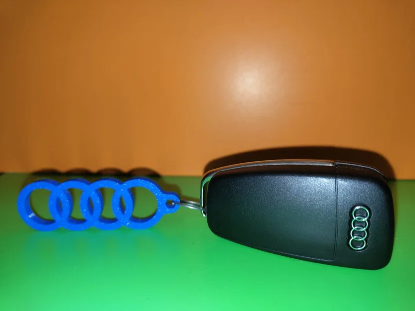 Móc khóa logo Audi (Audi Logo keychain) in 3D cá tính - Image 2