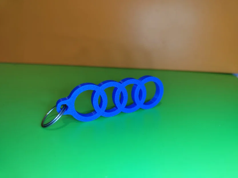 Móc khóa logo Audi (Audi Logo keychain) in 3D cá tính - Image 3
