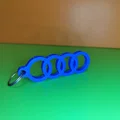 Móc khóa logo Audi (Audi Logo keychain) in 3D cá tính - Thumbnail 3