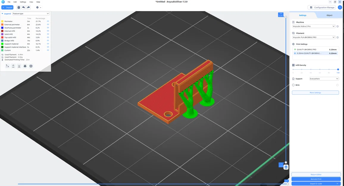 Bracket dời dây cáp Anycubic cho Kobra 2 Max (Cable Relocation Brackets) - Image 3