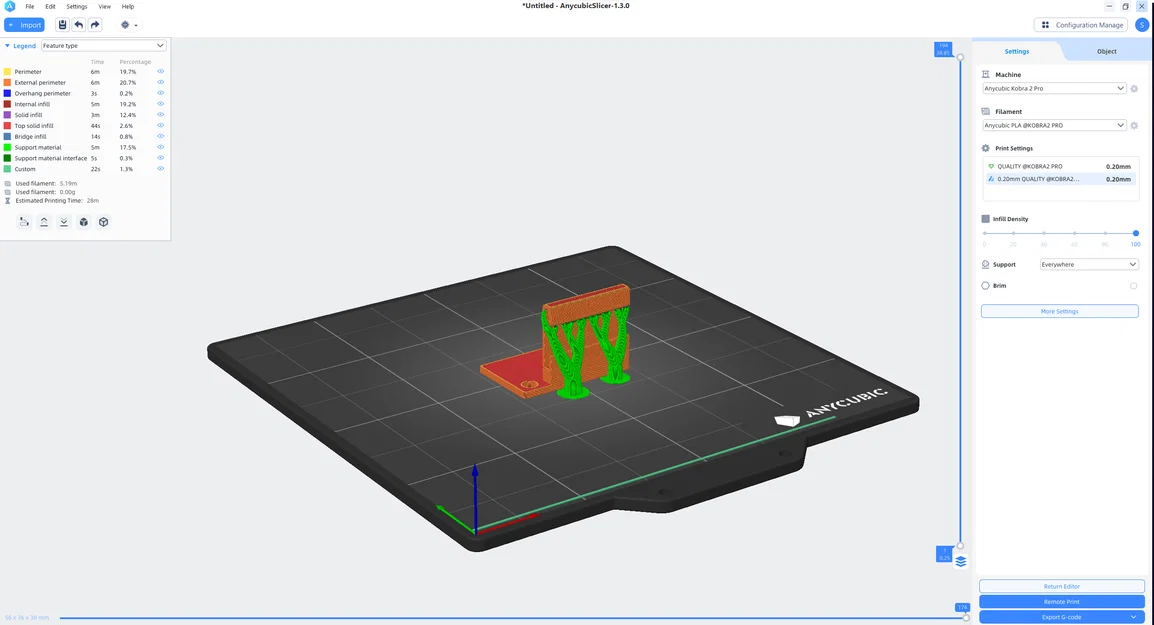 Bracket dời dây cáp Anycubic cho Kobra 2 Max (Cable Relocation Brackets) - Image 4