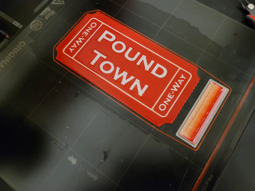 Vé One-Way Ticket to Pound Town (Double-Sided) - Image 1