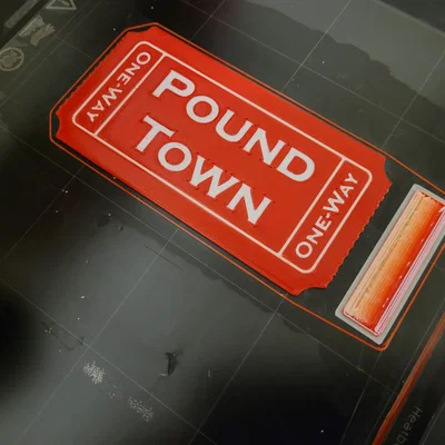 Vé One-Way Ticket to Pound Town (Double-Sided)