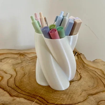 Ống cắm bút xoắn ốc (Twisted Marshmallow) - Trang trí bàn làm việc