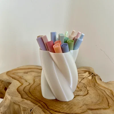 Ống cắm bút xoắn ốc (Twisted Marshmallow) - Trang trí bàn làm việc