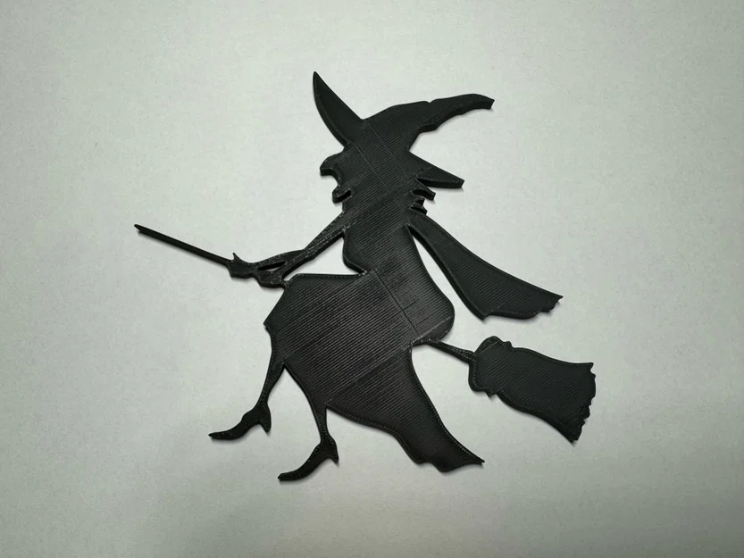Mô hình phù thủy cưỡi chổi 3D độc đáo trang trí Halloween - Image 1