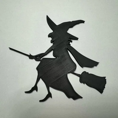 Mô hình phù thủy cưỡi chổi 3D độc đáo trang trí Halloween