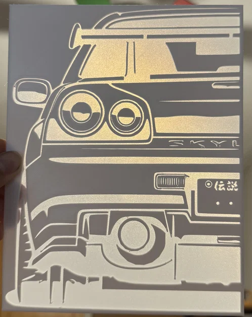 Mô hình tranh treo tường Nissan Skyline R34 in 3D cực chất - Image 1