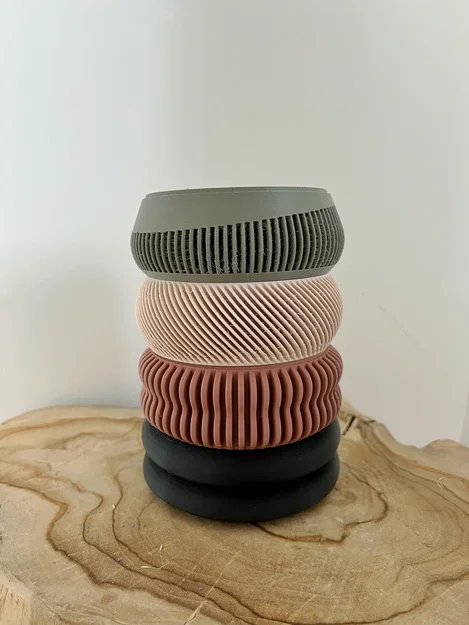 Cốc đựng đồ đa năng có rãnh chéo in 3D (Stackable Cup) - Image 3
