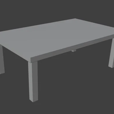 Mô hình bàn ăn mini 3D tối giản - Phụ kiện trang trí sa bàn