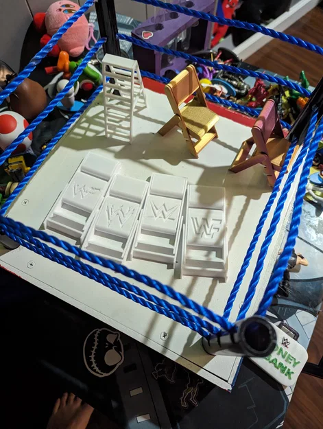 Mô hình ghế xếp đấu vật WWE/WWF in 3D độc đáo cho người hâm mộ - Image 1