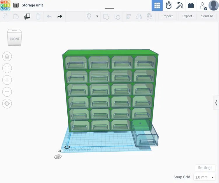 Kệ lưu trữ 24 ngăn kéo (24 drawer storage unit) - Image 1