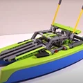 Mô hình thuyền Catamaran 2 trong 1 (lấy cảm hứng từ 42105) cho in 3D - Thumbnail 5