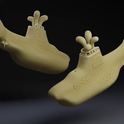 Mô hình tàu ngầm vàng Beatles Yellow Submarine đồ chơi cho bé