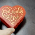 Hộp Trái Tim Print-in-Place “Two Hearts One Love” - Thumbnail 1