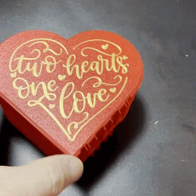 Hộp Trái Tim Print-in-Place “Two Hearts One Love”