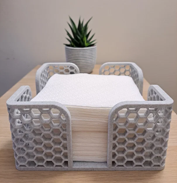 Giá đỡ khăn ăn (Napkin holder) họa tiết lục giác - Image 2