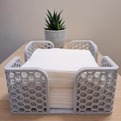 Giá đỡ khăn ăn (Napkin holder) họa tiết lục giác