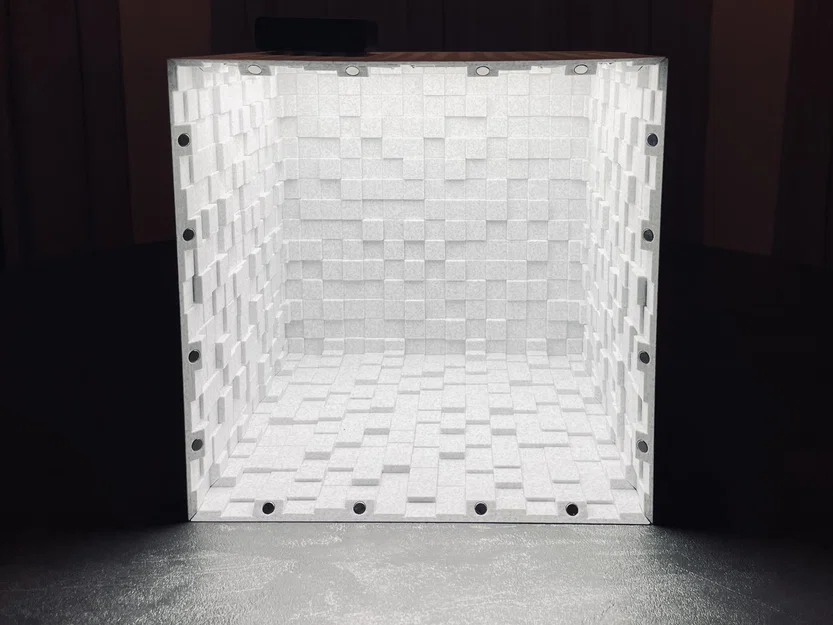 Hộp nền dạng khối lập phương gắn nam châm, tùy chọn dán LED strips - Image 1
