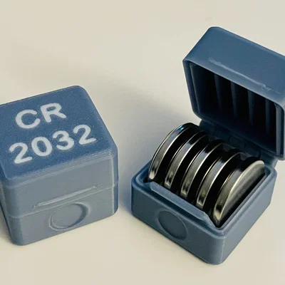 Hộp CR2032 cho 5 viên pin – Print-in-Place