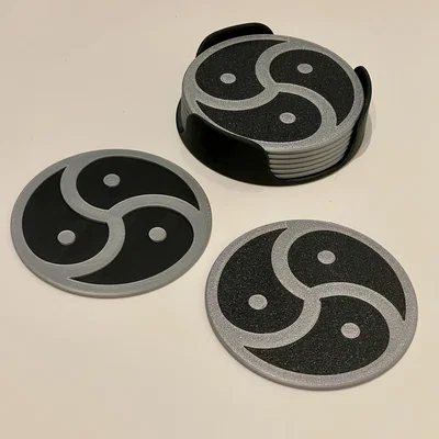 Bộ lót ly Triskelion kèm giá đỡ (Triskelion Coasters with Stand)