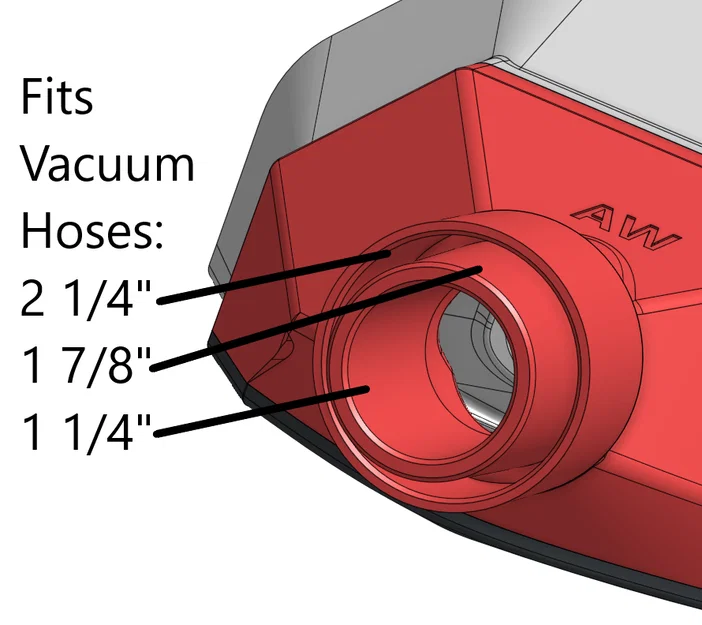 Đầu hút bụi in 3D “AirTip” 1-1/2–2-1/4in gắn máy hút bụi ướt/khô - Image 7