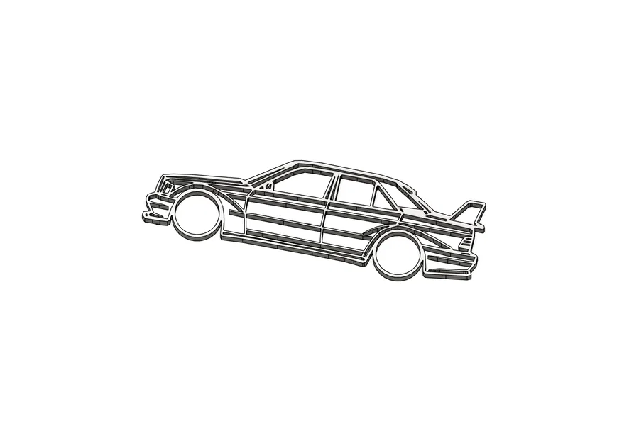 Mô hình trang trí Mercedes 190 Evo 2 in 3D sắc nét, không cần support - Image 1