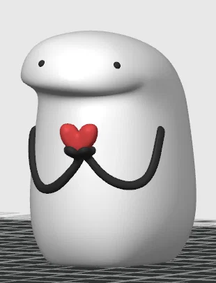 Mô hình Flork ôm trái tim đáng yêu - Quà tặng 3D độc đáo - Image 1