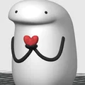 Mô hình Flork ôm trái tim đáng yêu - Quà tặng 3D độc đáo - Thumbnail 1