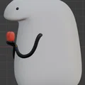 Mô hình Flork ôm trái tim đáng yêu - Quà tặng 3D độc đáo - Thumbnail 2