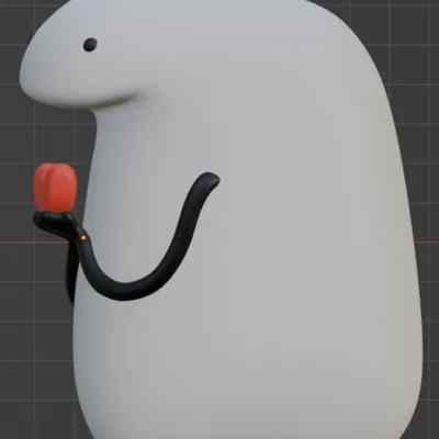 Mô hình Flork ôm trái tim đáng yêu - Quà tặng 3D độc đáo