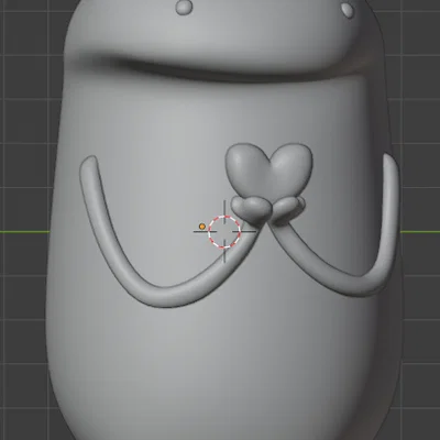 Mô hình Flork ôm trái tim đáng yêu - Quà tặng 3D độc đáo