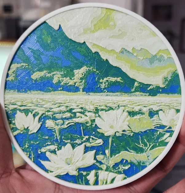 Hueforge Coasters – Lót Ly In 3D Từ AI Art - Image 5