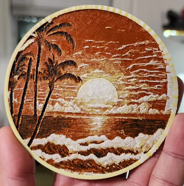 Hueforge Coasters – Lót Ly In 3D Từ AI Art - Image 6