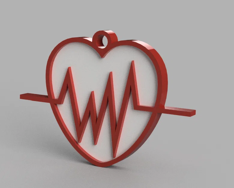 Móc khóa trái tim nhịp đập 3D - Món quà Valentine ý nghĩa - Image 1