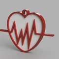 Móc khóa trái tim nhịp đập 3D - Món quà Valentine ý nghĩa - Thumbnail 1