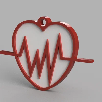Móc khóa trái tim nhịp đập 3D - Món quà Valentine ý nghĩa