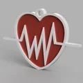 Móc khóa trái tim nhịp đập 3D - Món quà Valentine ý nghĩa - Thumbnail 2