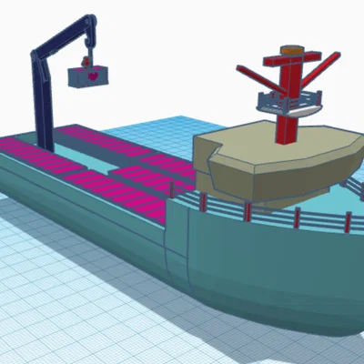 Mô hình 3D Love Cargo Ship - Món quà Valentine độc đáo