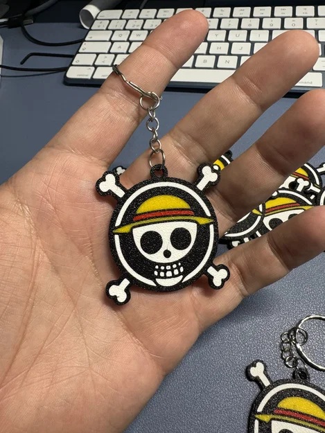 Móc khóa One Piece 4 màu in 3D cực chất cho fan Mũ Rơm - Image 2