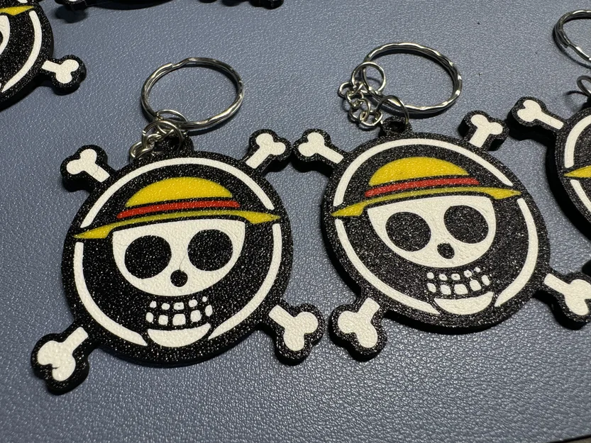 Móc khóa One Piece 4 màu in 3D cực chất cho fan Mũ Rơm - Image 3