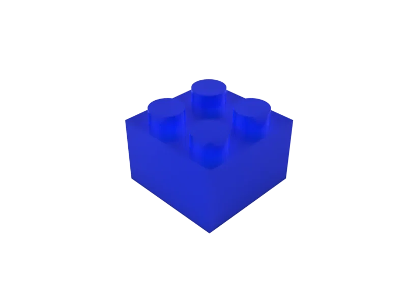 Mô hình gạch lắp ráp 2x2 kiểu Lego - File in 3D miễn phí - Image 1