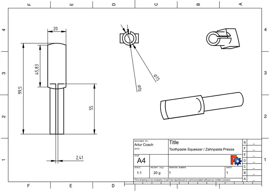 Dụng cụ ép tuýp kem đánh răng (Toothpaste Squeezer/Zahnpasta-Tubenquetscher) - Image 9