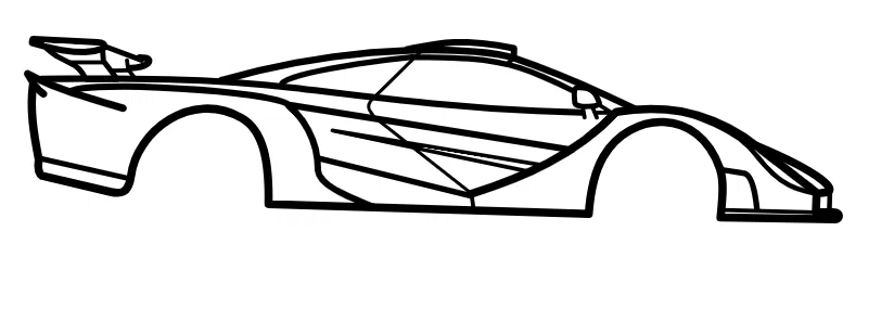 Mô hình treo tường McLaren F1 GTR Longtail - Đồ trang trí in 3D siêu chất - Image 1