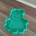 Khuôn cắt bánh quy 3D hình Mẹ Heo (Mama Pig) cho bé - Thumbnail 1