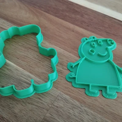Khuôn cắt bánh quy 3D hình Mẹ Heo (Mama Pig) cho bé