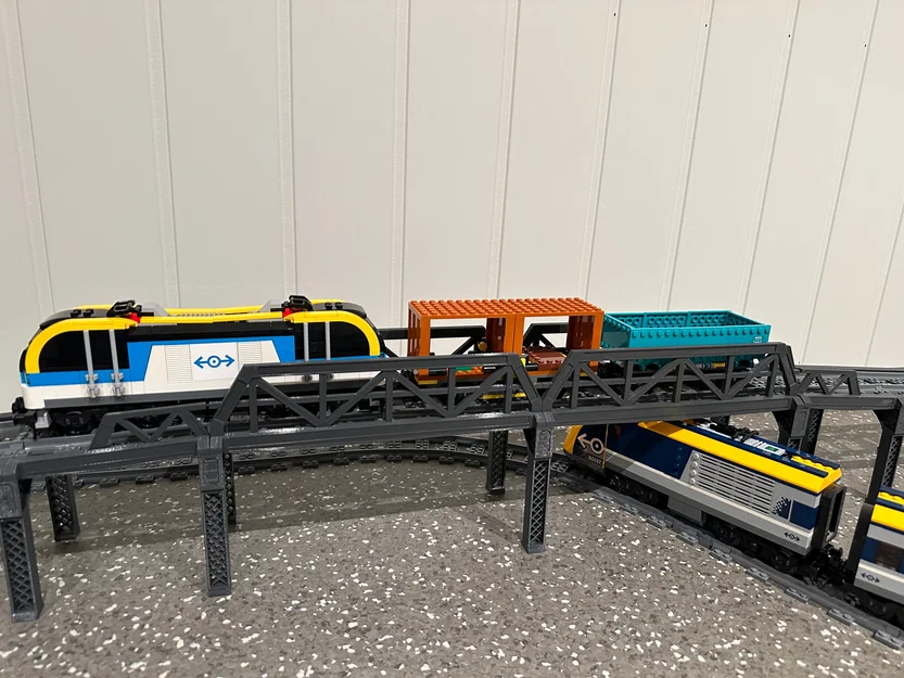 Cầu tàu LEGO City (Train Bridge) kèm ramp lên/xuống - Image 1
