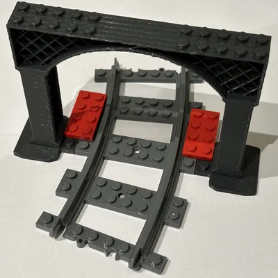 Cầu tàu LEGO City (Train Bridge) kèm ramp lên/xuống