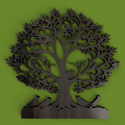 Mô hình trang trí tường hình cây và chim (Birds on Tree) độc đáo